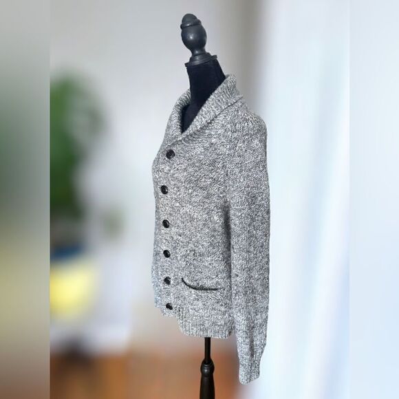 J. Crew | Donegal Wool Alpaca Shawl Cardigan Button Down Grandpa Sweater Size S - Picture 15 of 16